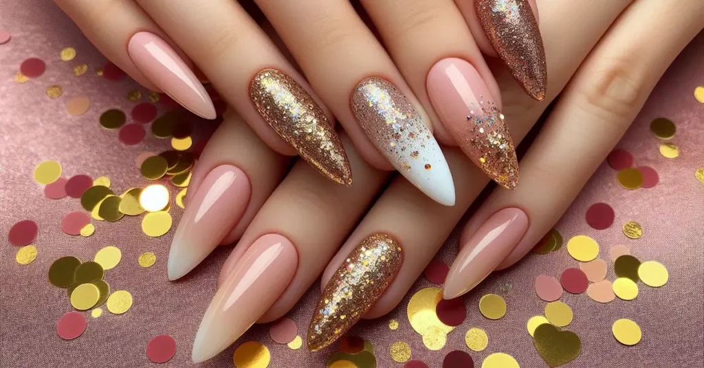 Glitter Ombre Almond