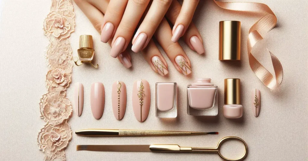 Gold Line Accent Nail