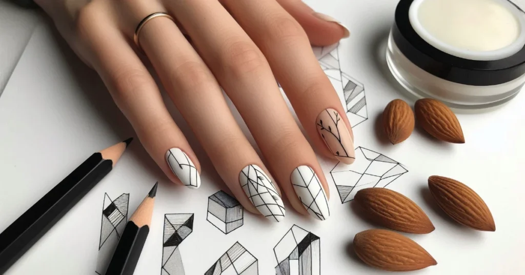 Minimalist Line Art Almond